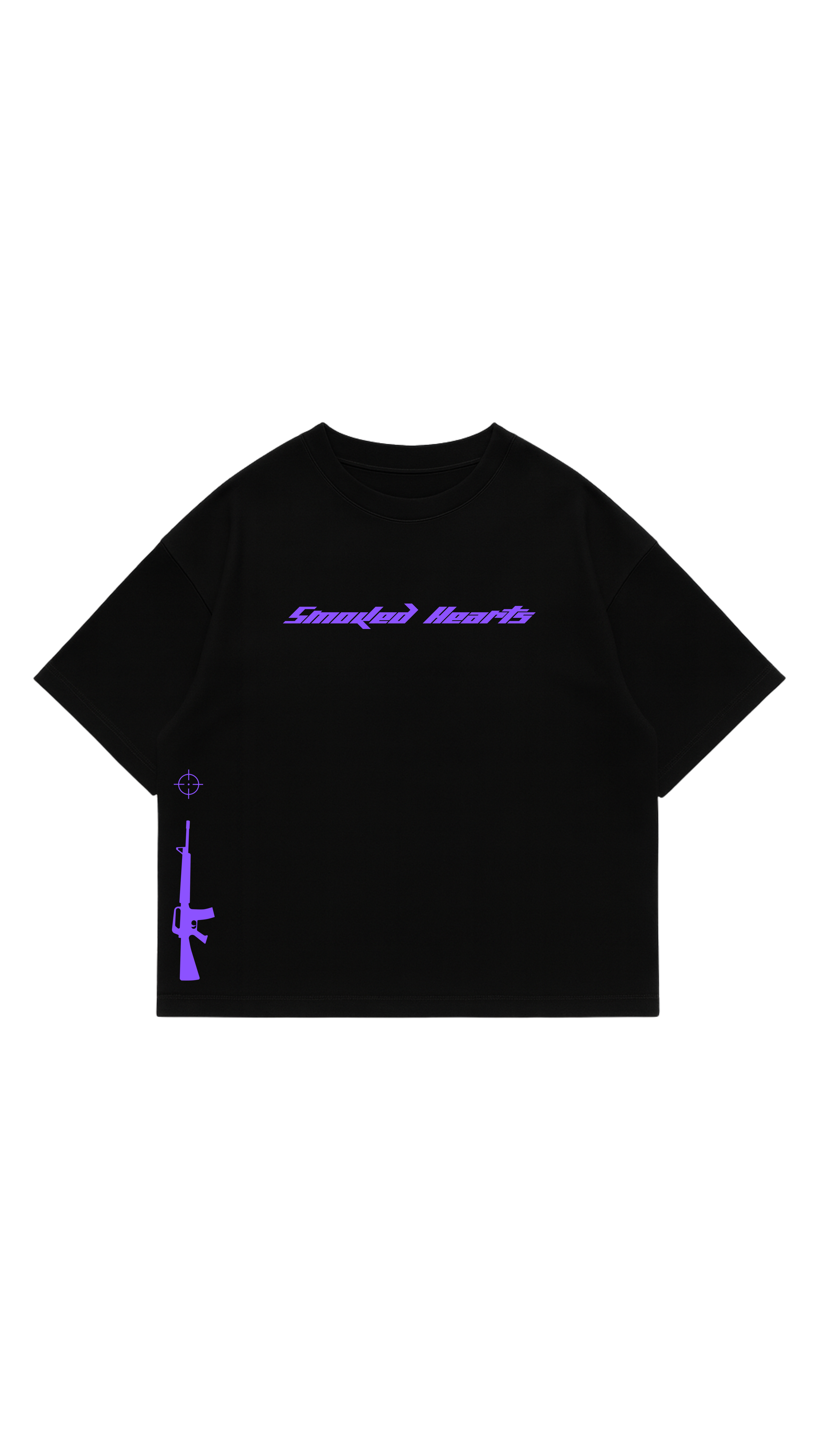 SMOKED HEARTS BLACK & PURPLE TEE ( SOLD OUT )